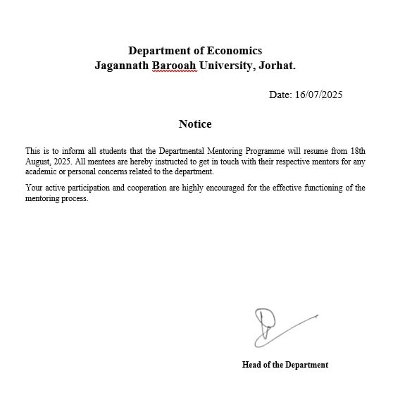 Mentor mentee notice